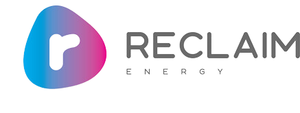 Reclaim logo with a stylized "r" in a blue-to-pink gradient shape, and text in both English and Chinese characters.