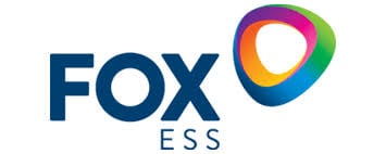 FOX ESS logo with colourful emblem